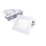 Silamp spot led extra plat carr blanc 6w - blanc froid 6000k - 8000k