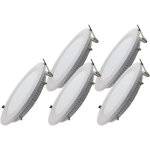 Silamp spot led extra plat rond 24w blanc (pack de 5) - blanc froid 6000k - 8000k