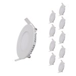 Silamp spot led extra plat rond 6w blanc (pack de 10) - blanc froid 6000k - 8000k