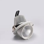 Silamp spot led rond encastrable orientable blanc 12w - blanc froid 6000k - 8000k