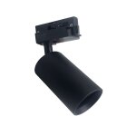 Silamp spot led sur rail 80 monophas noir pour ampoule gu10