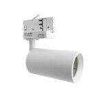 Silamp spot led sur rail 80� triphas� blanc pour ampoule gu10