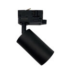 Silamp spot led sur rail 80 triphas noir pour ampoule gu10