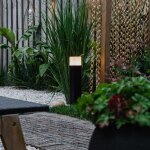 Struhm borne de jardin noire 50cm ip44 pour ampoule e27