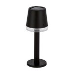 Struhm lampe de table solaire ext�rieure noire sans fil - blanc chaud 2300k - 3500k