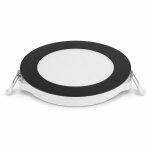 Struhm spot led extra plat rond 12w noir cct ip54 �145mm - 2800k / 4200k / 6200k