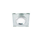 Struhm support simple encastrable verre et chrome pour ampoule led gu10 + douille