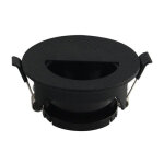 Optonica support spot aluminium gu10 led demi - rond noir orientable �83 mm