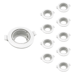 Silamp support spot encastrable gu10 led orientable rond blanc (pack de 10)
