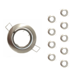 Silamp support spot encastrable gu10 led orientable rond inox (pack de 10)
