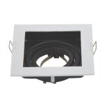 Optonica support spot encastrable gu10 orientable carr� blanc / noir