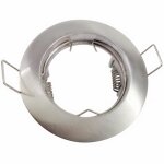 Silamp support spot encastrable gu10 rond en acier couleur inox