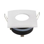 Optonica support spot gu10 ip65 carr� blanc 82mm