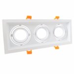 Silamp support spot gu10 led encastrable triple projecteur