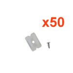 Silumen support et vis de fixation pour non flexible 24v (pack de 50)