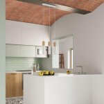 Sollux suspension 3 lampes bois blanc pour ampoules gu10