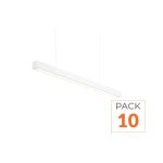Tsong pack de 10 - suspension lin�aire led 150cm 48w interconnectable blanc - garantie 5 ans - blanc ...