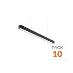 Tsong suspension lin�aire led 150cm 48w interconnectable noir - garantie 5 ans - pack de 10 - blanc chaud ...