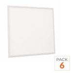 Tsong panneau led slim 60x60 32w 130lm / w triac sans flicker - pack de 6 - blanc chaud 2300k - 3500k ...