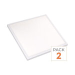 Tsong pack de 2 - panneau led 28w 60x60 blanc dimmable 150lm / w avec d�tecteur de mouvement + t�l�commande ...