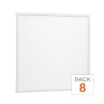 Tsong panneau led 36w 60x60 blanc dimmable 110lm / w avec d�tecteur de mouvement - pack de 8 - blanc ...