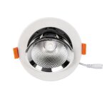 Tsong spot led escargot encastrable orientable cob 10w 1000lm 23� - blanc chaud 2300k - 3500k