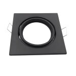 Tsong support encastrable gu10 carr� noir mat orientable