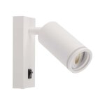 Vtac applique murale blanche avec interrupteur pour ampoule gu10