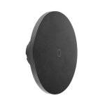 Vtac applique murale led 12w cct disque noir ip65