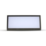 Vtac balise murale extrieur encastrable rectangulaire 12w ip65 noir - blanc chaud 2300k - 3500k