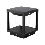 Vtac balise solaire design noire 2w ip65 avec dtecteur de mouvement - blanc chaud 2300k - 3500k