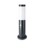 Vtac borne extrieur anthracite avec dtecteur 45cm ip44 pour ampoule e27