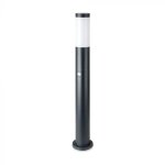 Vtac borne extrieur anthracite avec dtecteur 80cm pour ampoule e27 ip44