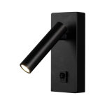 Vtac lampe murale 2w avec interrupteur noir - blanc chaud 2300k - 3500k