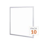 Vtac pack de 10 - panneau led 60x60 36w 120lm / w contour blanc - blanc neutre 4000k - 5500k