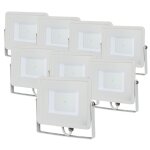 Vtac projecteur led extrieur 50w ip65 blanc garantie 5 ans (pack de 8) - blanc neutre 4000k - 5500k