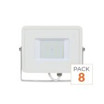Vtac projecteur led ext�rieur 50w ip65 blanc garantie 5 ans (pack de 8) - blanc neutre 4000k - 5500k