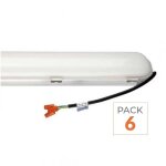 Vtac pack de 6 - r�glette led �tanche 150cm 70w haut rendement 120lm / w led samsung - blanc froid 6000k ...