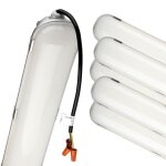 Vtac rglette led tanche 150cm 70w haut rendement 120lm / w led samsung (pack de 6) - blanc neutre 4000k ...