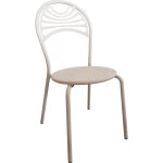 Chaise en m�tal de jardin cabaret blanc promo