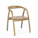 Fauteuil en bois empilable contemporaine adalyn