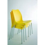 Lot de 2 chaises de collectivit� tulip jaune