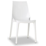 Lot de 2 chaises en plexiglas blanc brillant vanity