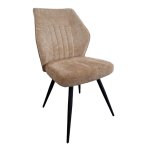 Lot de 2 chaises de salle � manger dorin en tissu