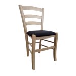 Lot de 4 chaises de cuisine venise en bois et similicuir promo