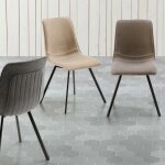 Lot de 4 chaises de salle � manger industrielle bacha