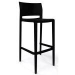 Lot de 4 tabourets de bar bakhita noir en polypropyl�ne