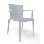 Lot de fauteuils empilable spyker gris clair