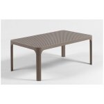 Table basse moderne de salon de jardin net taupe promotion