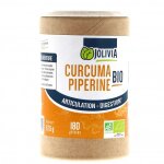 Curcuma piperine bio - 180 g�lules v�g�tales de 300 mg